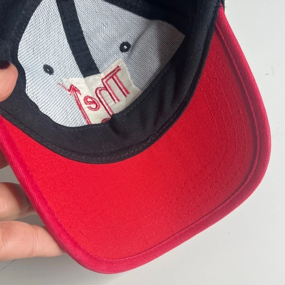 The Who by Nissin Baseball Strapback Cap Hat Black Red